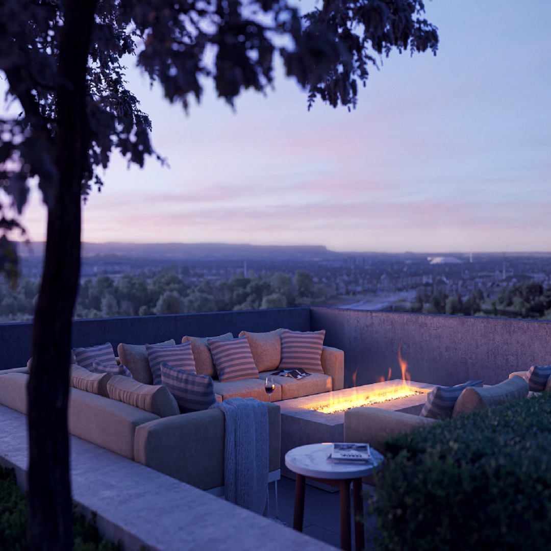 Mile and Creek Clubhouse Rooftop - Sunset