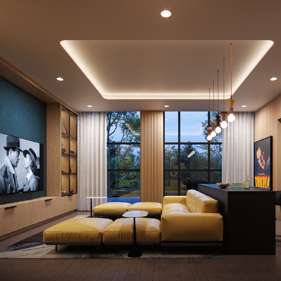 Mile and Creek Media Room